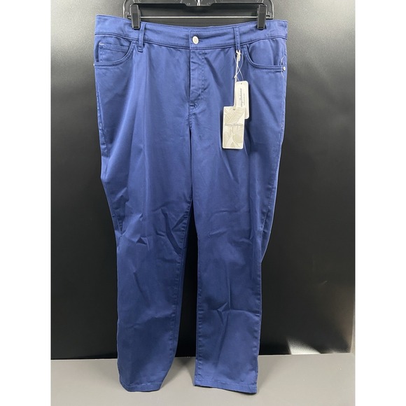 TOMMY BAHAMA Mens Boracay High‎ Rise Straight Leg Ankle Pants 32x28 Island Navy - Picture 1 of 7